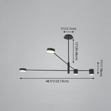 Gatria - Contemporary Sputnik Chandelier: Metal Pendant Light