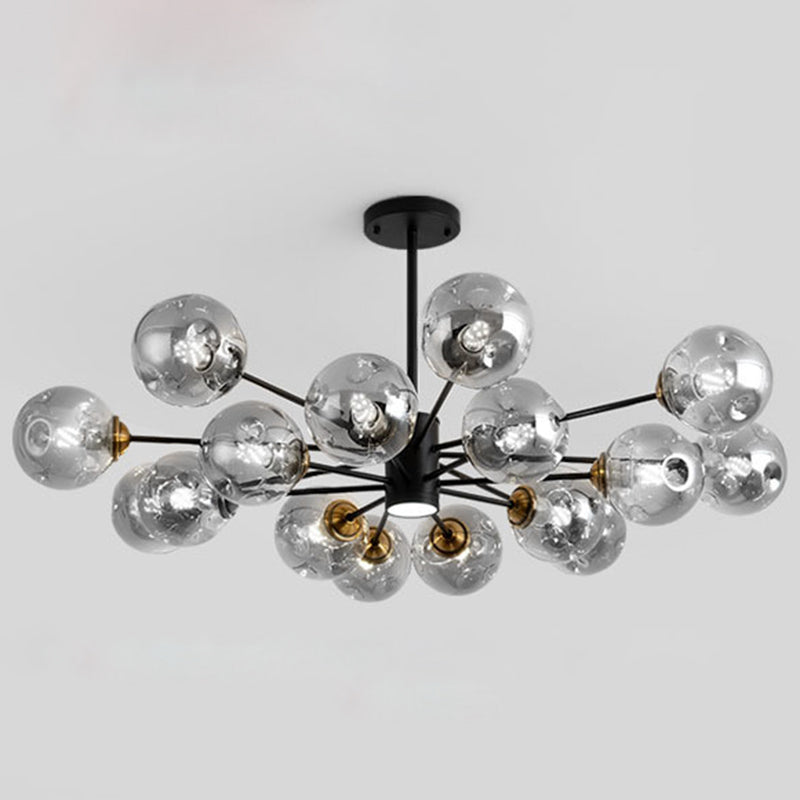 Modern Glass Bubble Chandelier Pendant Lights For Bedroom 16 / Smoke Gray