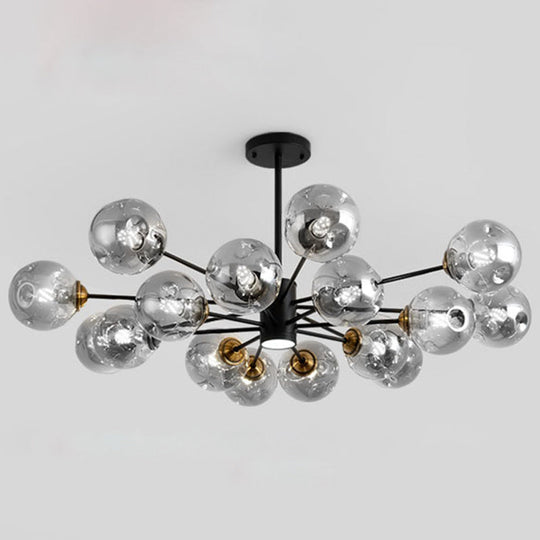 Modern Glass Bubble Chandelier Pendant Lights For Bedroom 16 / Smoke Gray