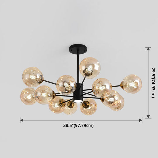 Modern Glass Bubble Chandelier Pendant Lights For Bedrooms