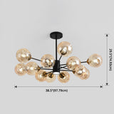 Modern Glass Bubble Chandelier Pendant Lights For Bedroom