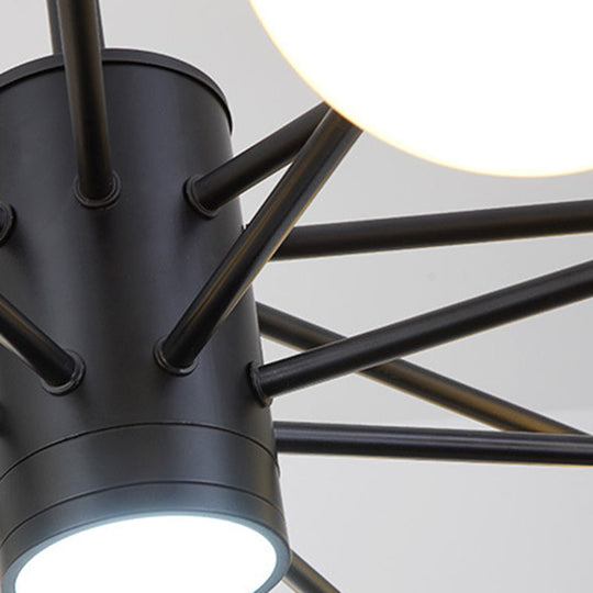 Contemporary Spherical Glass Chandelier Light For Living Room Ceiling