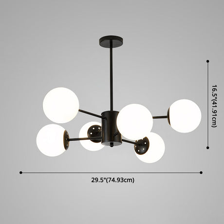 Contemporary Glass Chandelier Light For Living Room Ceiling