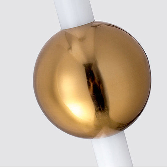 Gold/White Glass Flute Pendant Light Kit - Simple Style For Stairways (1 Head)