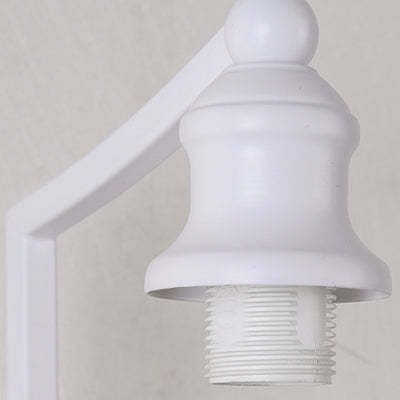 Scalloped Stained Glass Wall Sconce With Cupid Decoration - Tiffany 1-Light Fixture In Multicolor