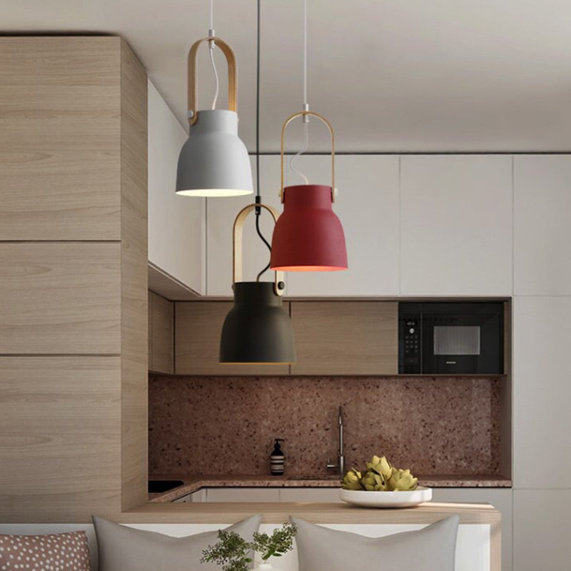 Nordic Modern Metal Pendant Lamp - 1-Light Upside Down Trifle Style For Restaurants