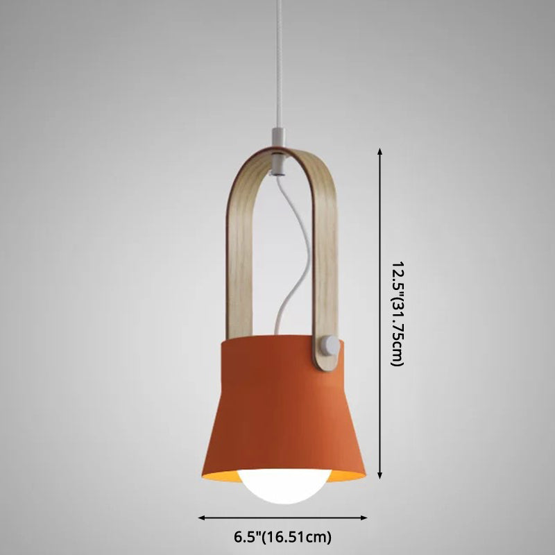 Nordic Modern Metal Pendant Lamp - 1-Light Upside Down Trifle Style For Restaurants