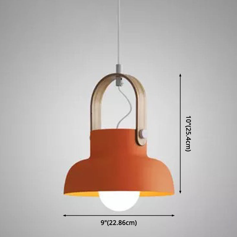 Nordic Modern Metal Pendant Lamp - 1-Light Upside Down Trifle Style For Restaurants
