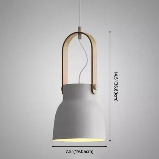 Nordic Modern Metal Pendant Lamp - 1-Light Upside Down Trifle Style For Restaurants