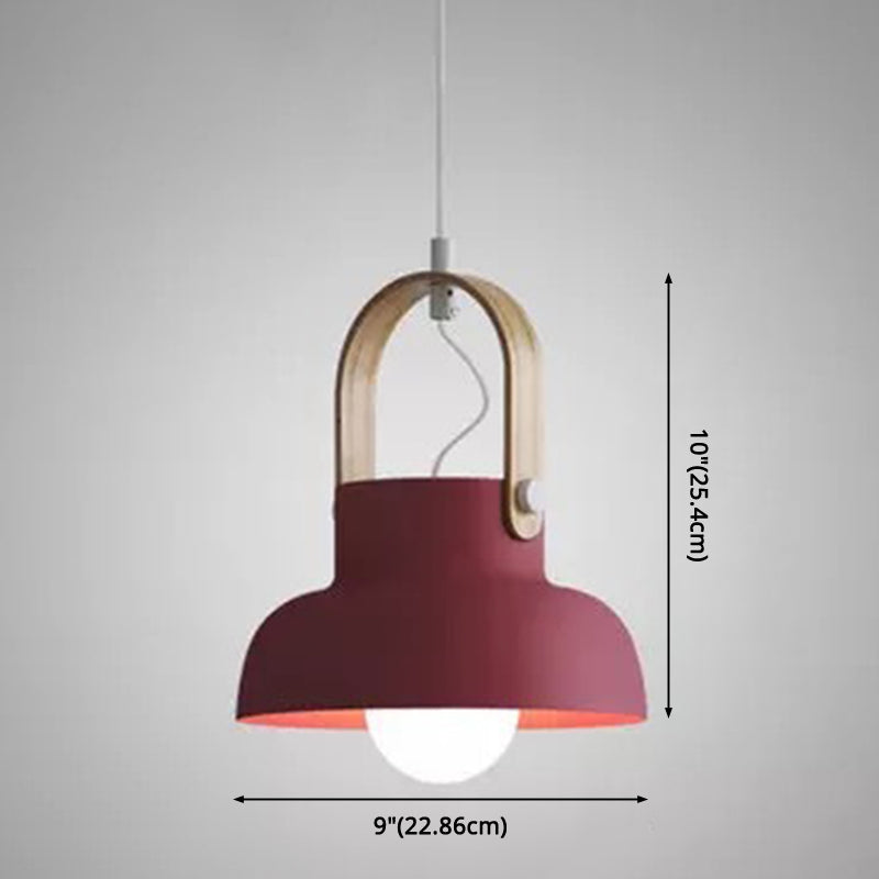 Nordic Modern Metal Pendant Lamp - 1-Light Upside Down Trifle Style For Restaurants