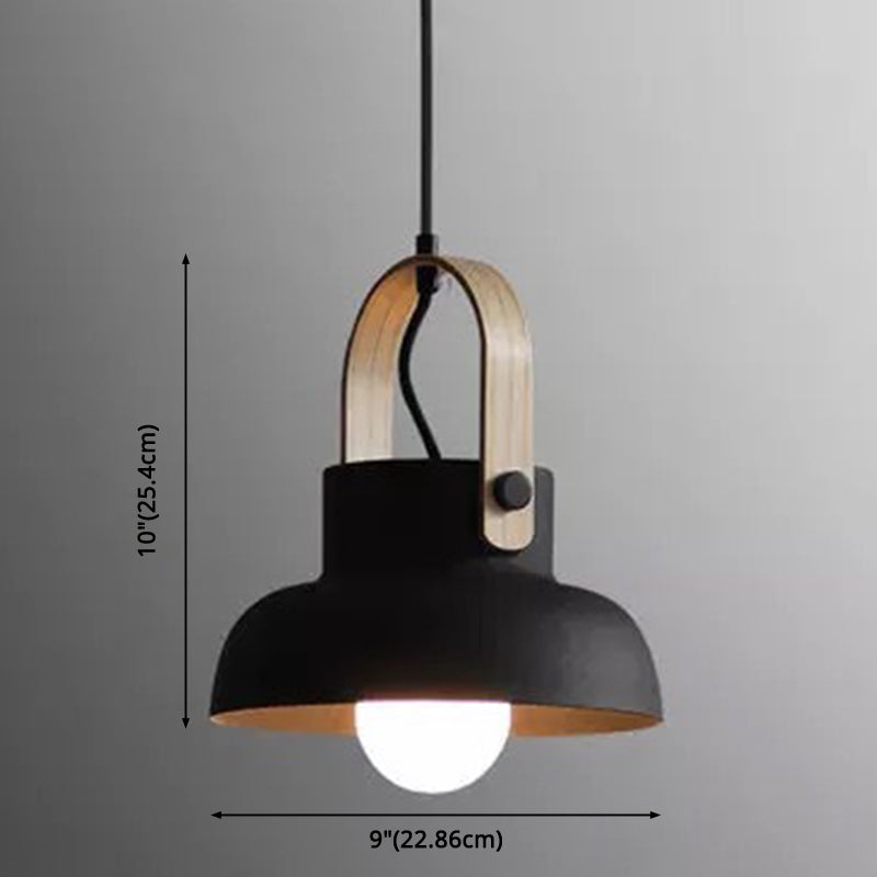 Nordic Modern Metal Pendant Lamp - 1-Light Upside Down Trifle Style For Restaurants