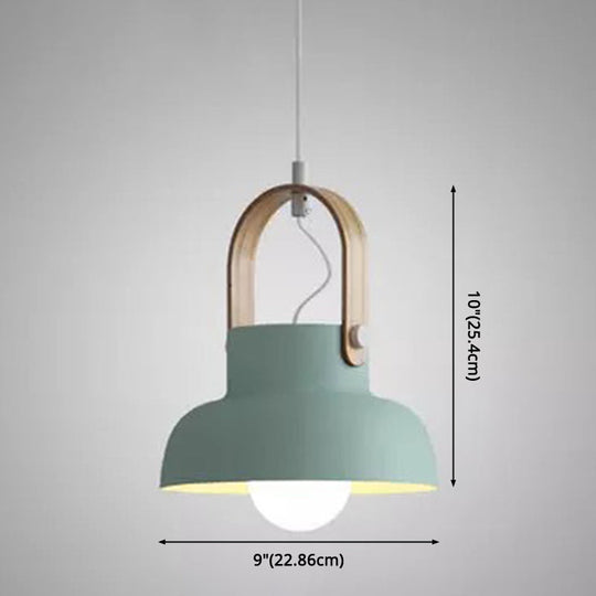 Nordic Modern Metal Pendant Lamp - 1-Light Upside Down Trifle Style For Restaurants