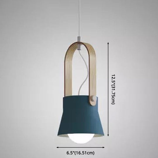 Nordic Style 1-Light Pendant Lamp - Upside Down Trifle Design For Modern Metal Restaurants