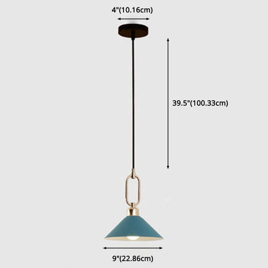 Modern Macarons Umbrella Pendant Light With Metal Ring - Stylish Lighting