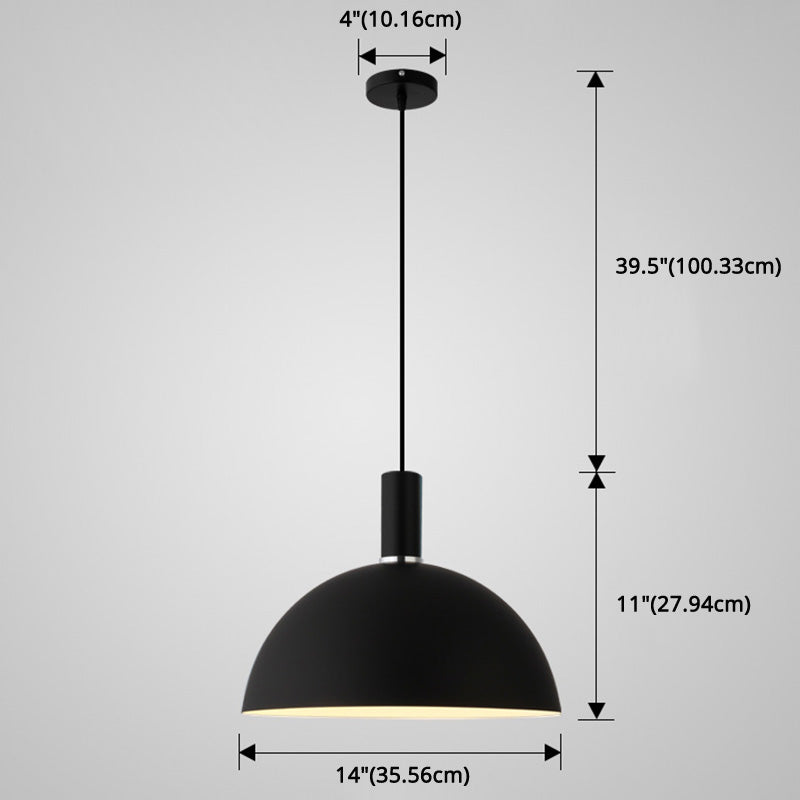 Nordic Style Metal Hemispherical Pendant Lamp - | Restaurant Ceiling Light 1