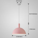 Nordic Style Metal Hemispherical Pendant Lamp - | Restaurant Ceiling Light 1