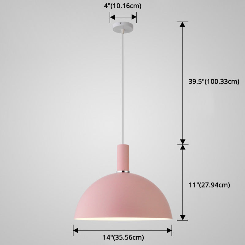 Nordic Style Metal Hemispherical Pendant Lamp - | Restaurant Ceiling Light 1