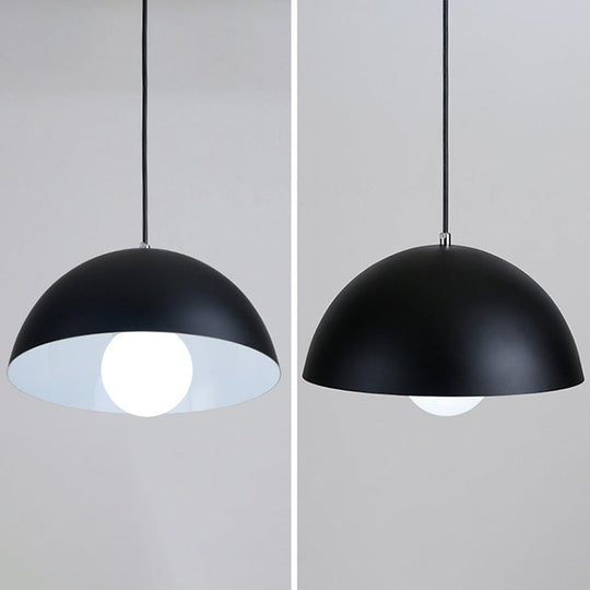 Dome Restaurant Pendant Light Modern Metal Design Hanging Ceiling With 1