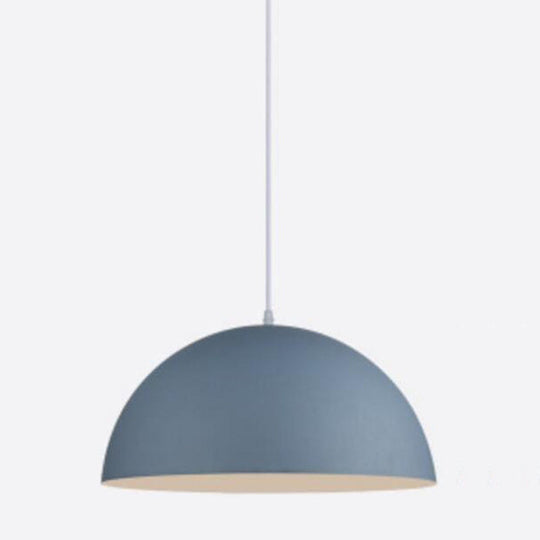 Dome Restaurant Pendant Light Modern Metal Design Hanging Ceiling With 1 Grey / 12