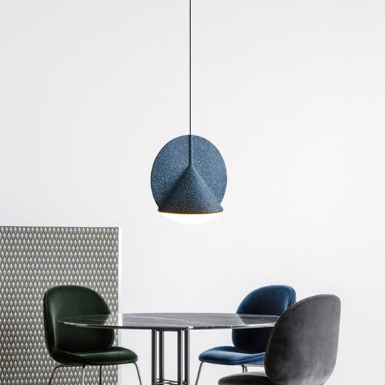 Nordic Modern 1-Light Round Shade Pendant Lamp For Living Room