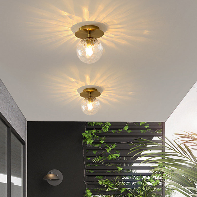 Ultra - Contemporary Prismatic Glass Flush Mount Ceiling Light For Hallway