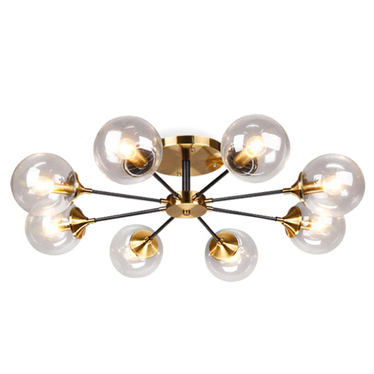 Ultra - Contemporary Sputnik Stained Glass Ceiling Light For Bedroom