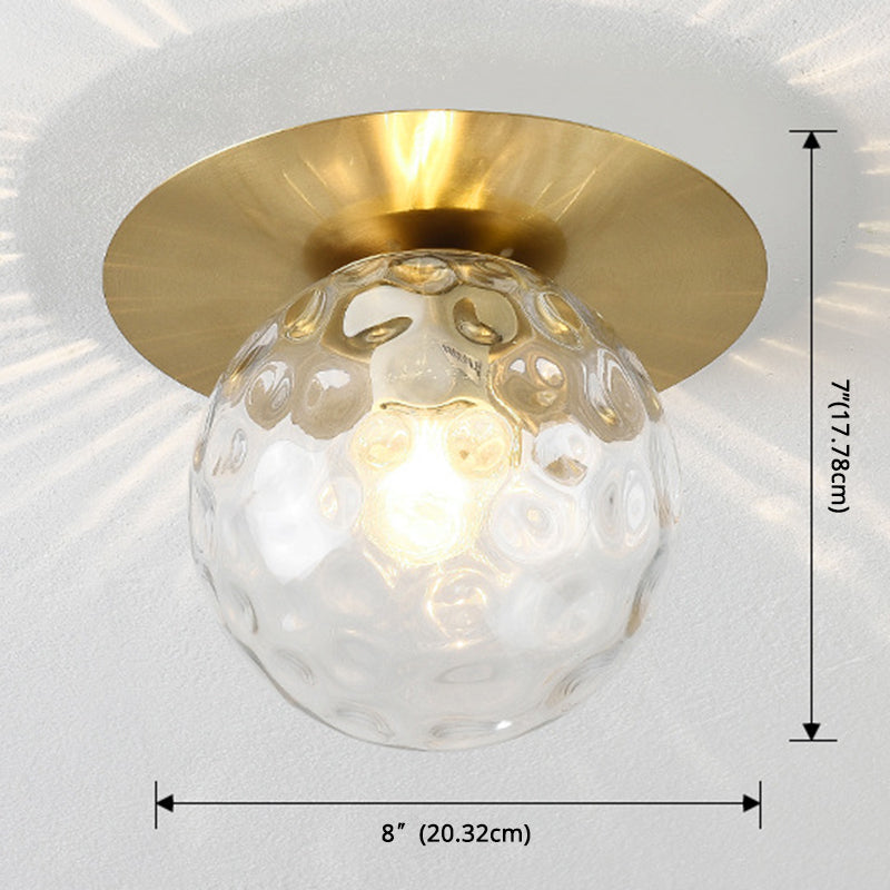 Contemporary Frosted Glass Sphere Semi Flush Chandelier: Stylish Ceiling Mount Light For Hallways