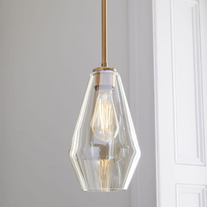 Modern Minimalist Glass Pendant Light - Stylish Dining Room Hanging Lamp