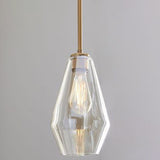 Modern Minimalist Glass Pendant Light For Dining Room - 1-Light Hanging Lamp Cognac / 7