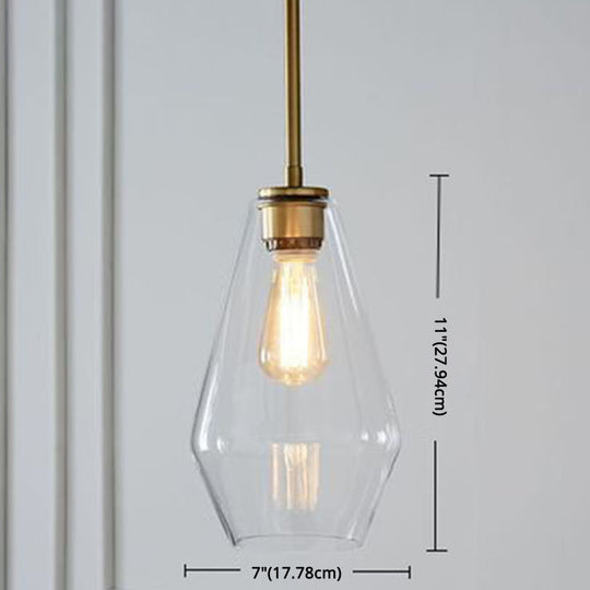 Modern Minimalist Glass Pendant Light - Stylish Dining Room Hanging Lamp