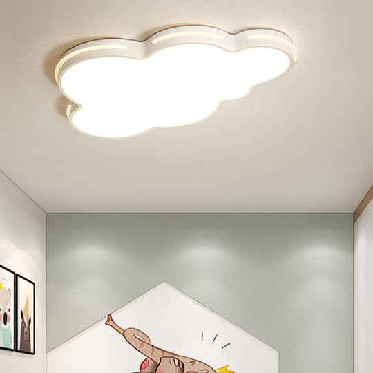 Nordic Metallic Flush Ceiling Light Cloud Design - 1-Light Flush-Mount Fixture