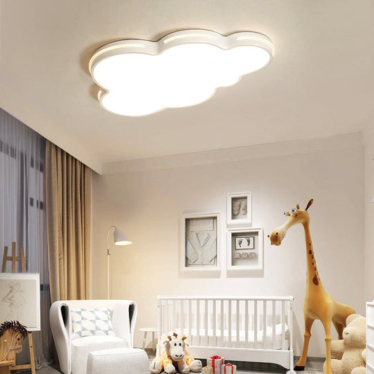 Nordic Metallic Flush Ceiling Light Cloud Design - 1 - Light Flush - Mount Fixture