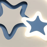 Contemporary Acrylic Star Flush Ceiling Light For Bedrooms