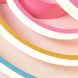 Contemporary Rainbow Flush Ceiling Light For Your Bedroom - Acrylic Fixture