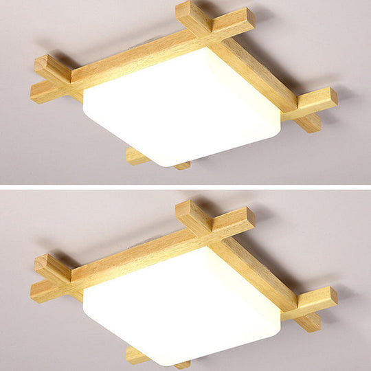 Modern Square Flush Mount Ceiling Light – Stylish Acrylic Fixture For Living Room