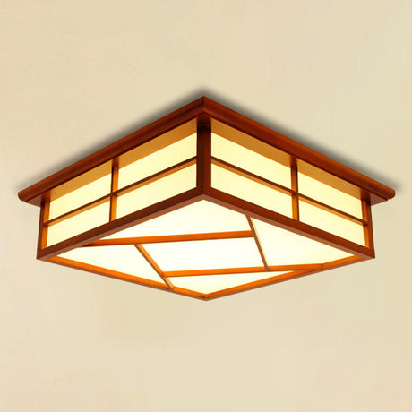 Modern Cubic Paper Ceiling Mount Light For Hallway