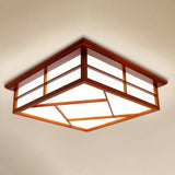 Modern Cubic Paper Ceiling Mount Light For Hallway