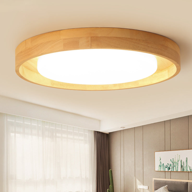 Modern Circle Semi Flush Mount Light Fixture - Stylish Acrylic Ceiling For Bedrooms