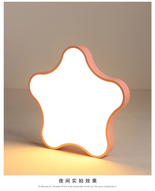 Contemporary Star Flush Mount Light Fixture - 1 - Light Metal Ceiling