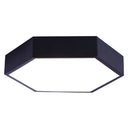 Minimalist Hexagon Flush Mount Ceiling Light Fixture With Acrylic Finish - 1 Black / 16’ White