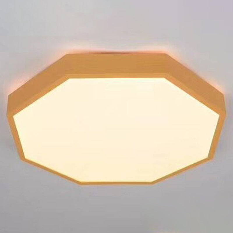 Minimalist Led Flush Mount Ceiling Light Fixture With Acrylic Chandelier Accent For Bedroom Yellow