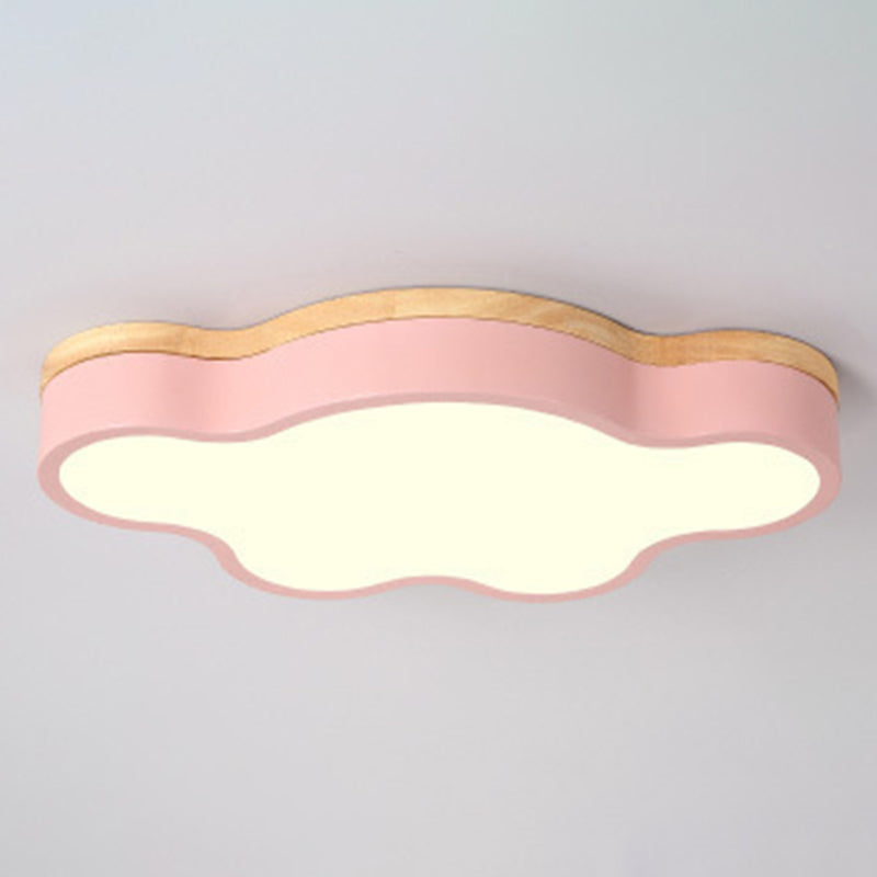 Modern Cloud Flush Mount Acrylic Ceiling Light For Bedroom Pink / 19.5’ Warm