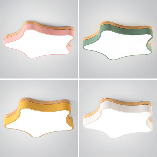 Contemporary Star - Shaped Flush Mount Acrylic Ceiling Light Fixture