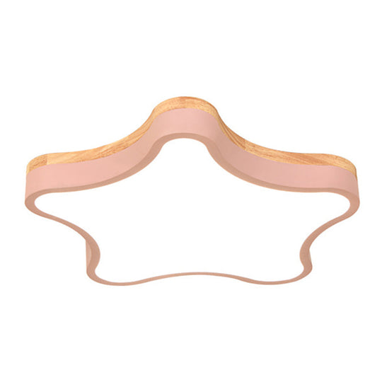 Contemporary Star-Shaped Flush Mount Acrylic Ceiling Light Fixture