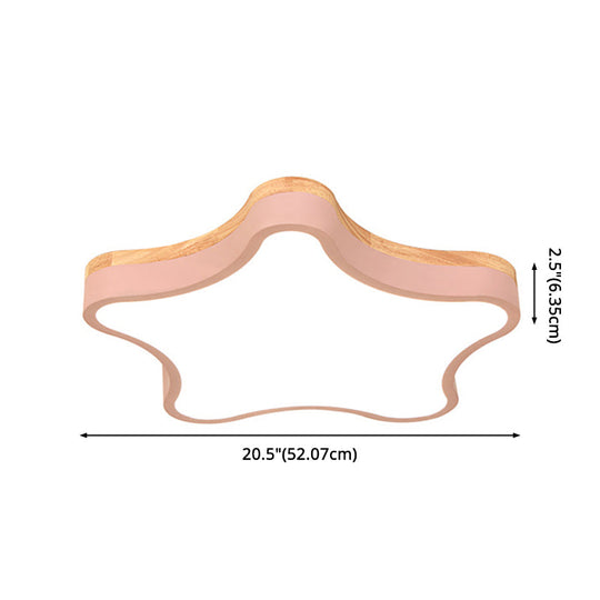 Contemporary Star - Shaped Flush Mount Acrylic Ceiling Light Fixture