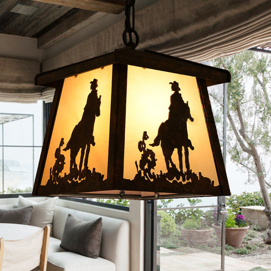 Height Adjustable Industrial Tapered Metal Pendant Light With Chain - 1 Suspension Lighting