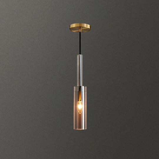 Crystal Block Pendant Light - Simplicity Meets Elegance In This 1-Light Brass Ceiling Fixture /