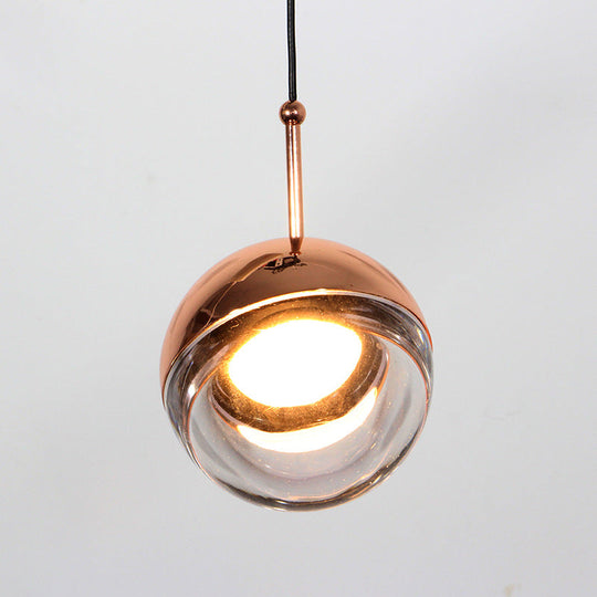 Sleek Led Crystal Glass Pendant Light For Bedside Or Ceiling