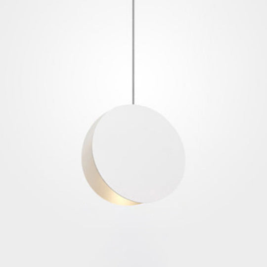 Round Pendant Lamp With Shell-Inspired Design And Macaron Style Metal Finish Perfect For Modern