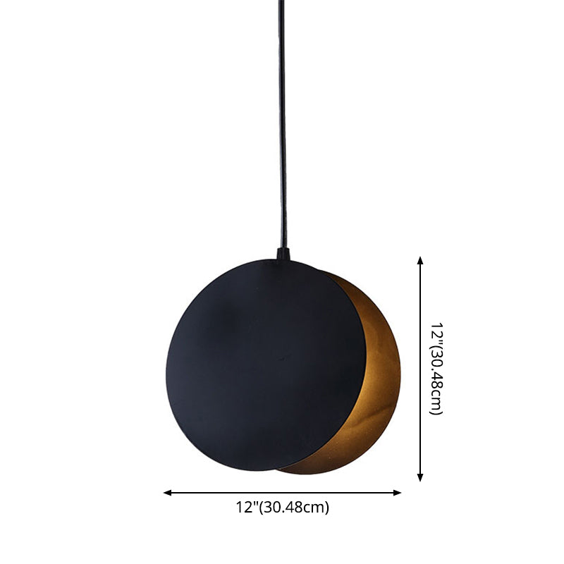 Round Pendant Lamp With Shell-Inspired Design And Macaron Style Metal Finish Perfect For Modern